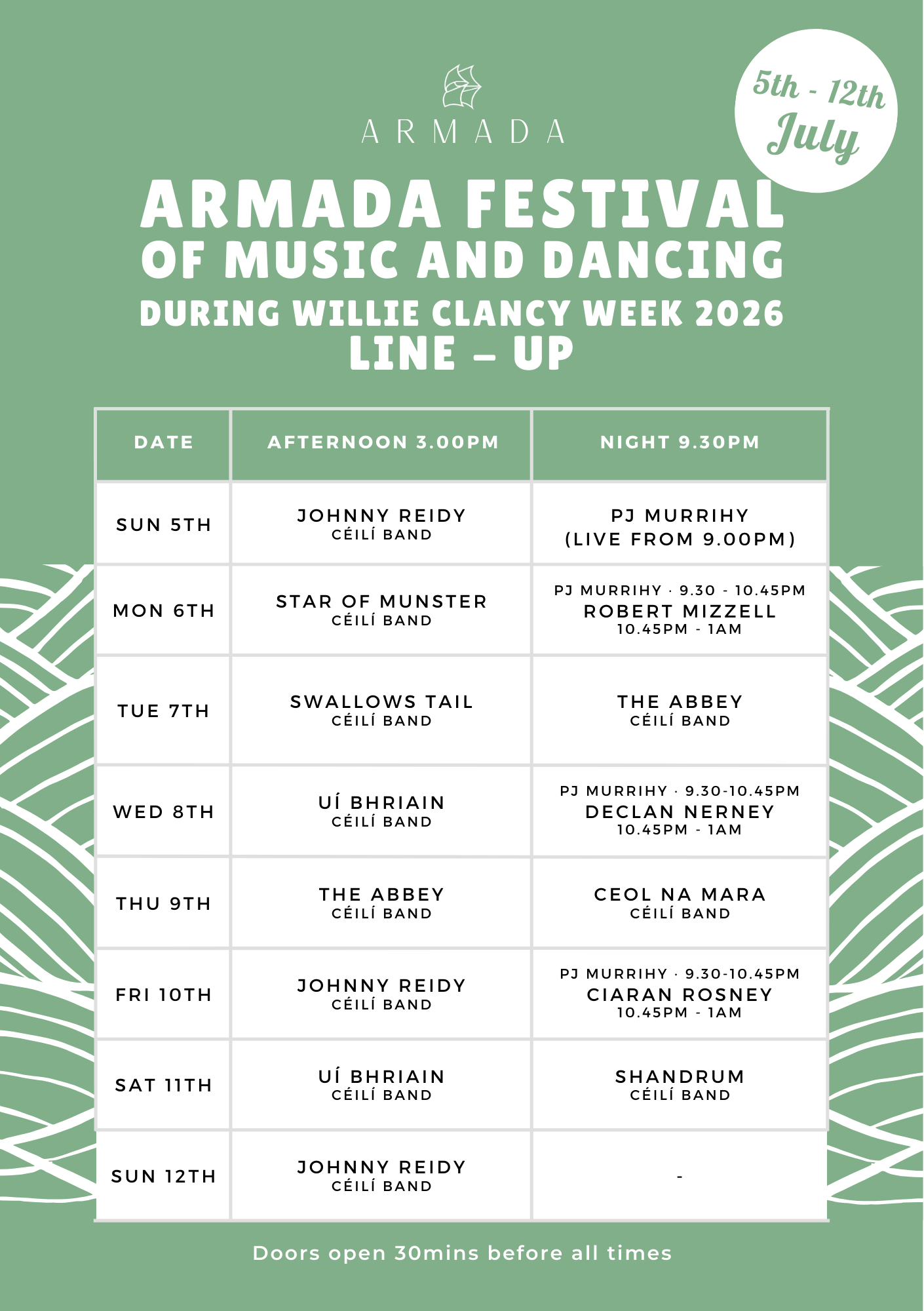 willie clancy 2026 lineup for website 2 1